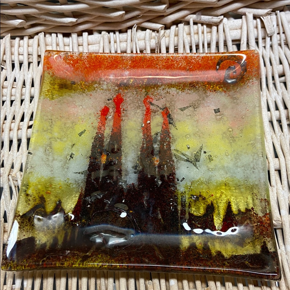 La Família sagrada Glass Decorative Plate